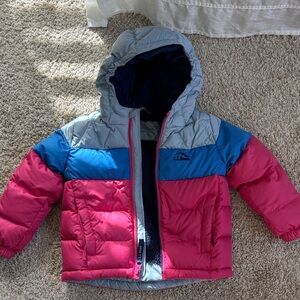 L.L. Bean Down Winter Color block Jacket- toddler